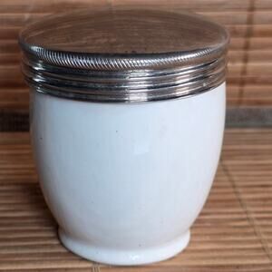 Vintage German Porcelain Egg Coddler w Lid G.M.T. Co Inc White